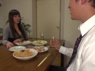 Japanese MILF strumpet Gives Her Cunt to Her Husband's Coworker at Dinner Time | xHamster