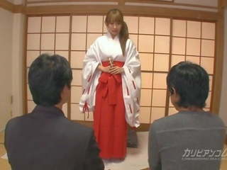 Japanese Temple Nun Threesome Yui Misaki, adult clip vid 34