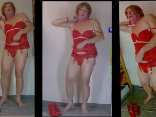 I love cross dress as a lover in red 66