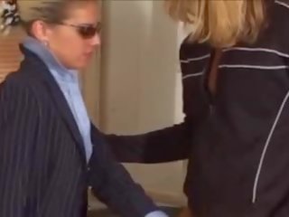 Woman In Blue Satin Blouse & Sunglasses Gets Fucked