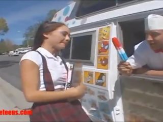 Icecream truck Ms gets more than icecream in pigtails