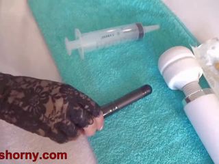 Pee Hole Play Sounding with Catheter and Dildo Penetration