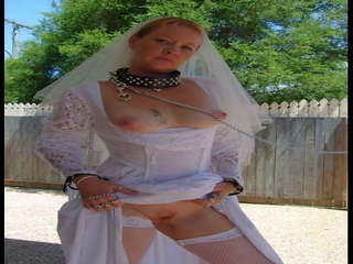 Bride in Collar & Chains Fucked in Wedding Dress: x rated video b6