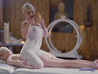 Massage Rooms Blonde nymphs Mia Casanova and Lovita Fate sensual orgasms