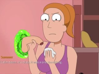 Rick and Morty&colon; A Way Back Home- Sister sucks and fucks to get back at her ex