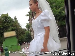 Beguiling bride Amirah gets banged by a big cock stranger