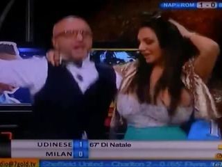 Marika Fruscio Oops Big Boobs Pop out of Dress Live TV