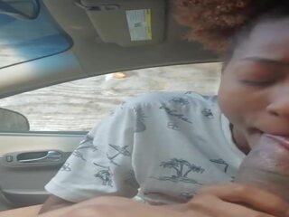 Public Blowjob in Car from Black Amateur Step Mom: porn 4e