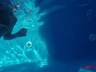 Two Girls Fucked Right Underwater in the Pool: Teen x rated video
