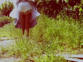 Cream Satin French Knickers at the Farm, dirty film d9