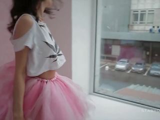 Beautiful Sveta Dancing Wearing a Pink Ballerina Tutu