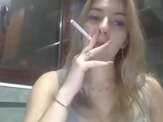 Pregnant teenager smokes and tries to seduce her partner