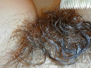 Magnificent hairy bush fetish clip hairy pussy underwater in close up