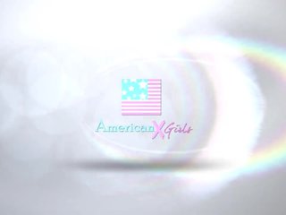 Delightful little first time sex movie actress on her knees at AmericanXGirls