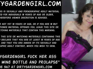 Dirtygardengirl Fuck Her Ass with a Wine Bottle and.