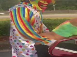 Gibby The Clown fucks Jasamine Banks outside in broad daylight