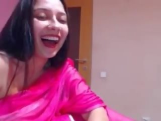 Indian Webcam Ms in Saree Showing Her Tits: Free xxx movie 6b