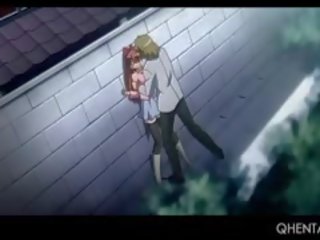 Sweet Redhead Hentai adolescent Giving Her Best Blowjob And Titjob