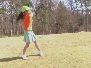 Japanese golf outdoor bottomless miniskirt blowjob penalty round xxx film movies