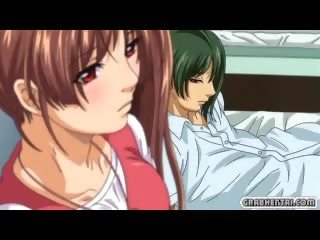 Naughty hentai nurse riding her patient johnson in the hospital room