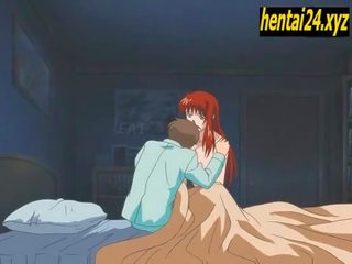Superior bigtit redhead wakes up and fucks a young fellow