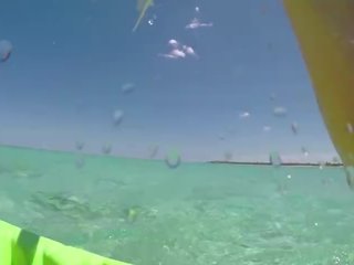 Huge CreamPie immediately shortly after POV Sex, Bikini Kayaking to outdoor public beach!